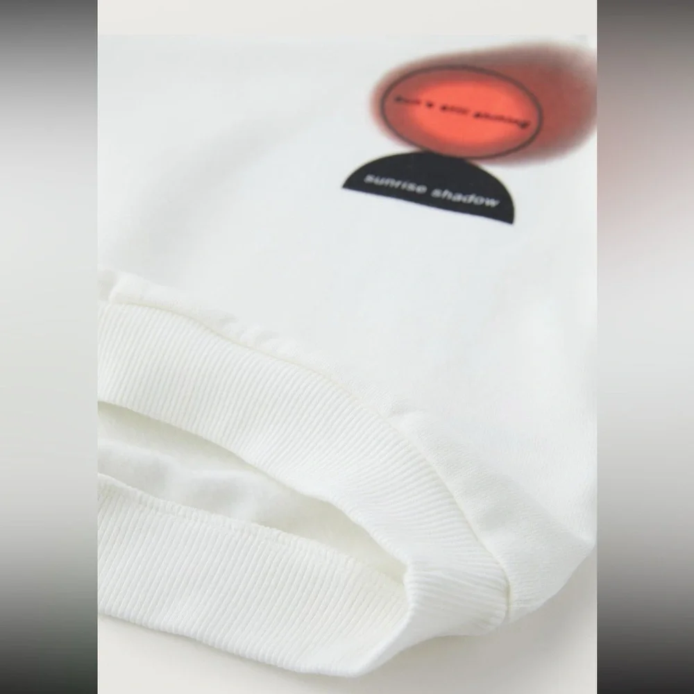 Zara kids, white, Raised text sweatshirts, 2-3 years
